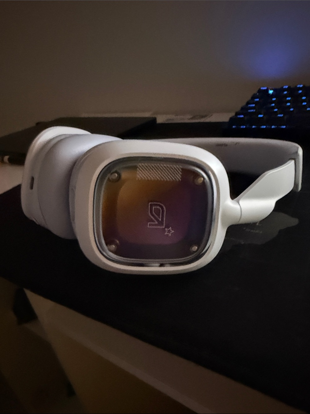 White Over-Ear Wireless Headphones with Mirrored Ear Cups